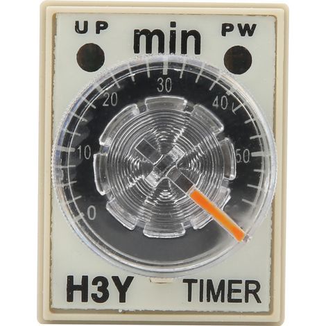 Minuterie à Cadran H3Y-2 0-60 Min, Relais Temporisateur 5A 24VDC, 8 Broches pour Applications Polyvalentes (1/5)