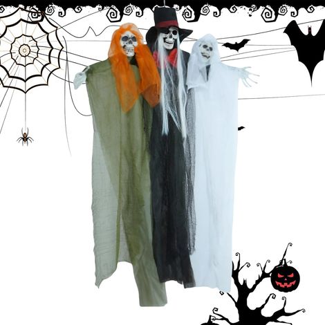 Décorations d'halloween - Décor de Fantôme Squelette Suspendable pour Halloween Décor de Fête Effrayant pour Arbre Terrasse Porche Jardin Balustrade Cour Pelouse (1/5)