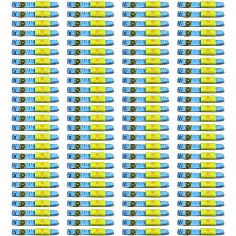 Pack of 100 meters of flexible measuring tape with double graduations, 150 cm, for body measurements during weight loss, fabric, sewing, crafts, random colors (1/5)