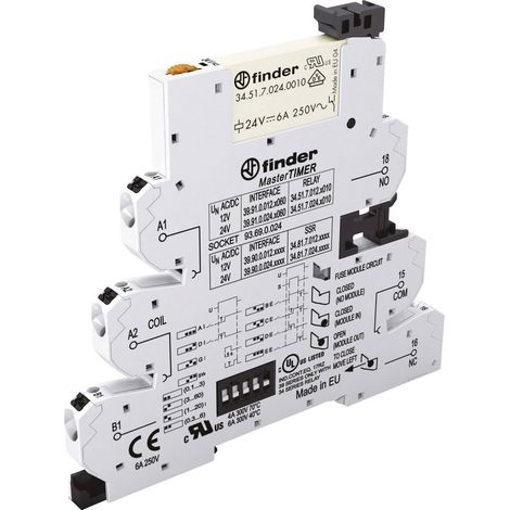 Finder 39.91.0.024.0060 Interface relais 24 V/DC, 24 V/AC 6 A 1 inverseur (RT) 1 pc(s)