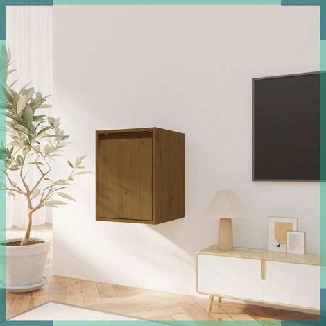 Armoire murale - 813482 - Marron miel - Pin massif - 30 x 30 x 40 cm (1/5)