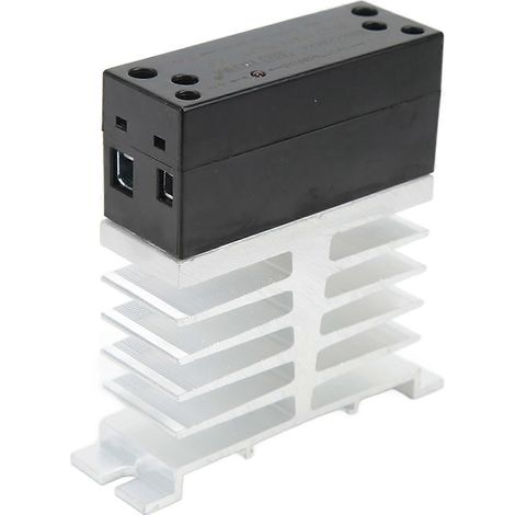 AC/AC-Halbleiterrelais mit Kühlkörper, flammhemmend, 70–280 V AC Eingang, 24–480 V AC Ausgang, SSR-Modul