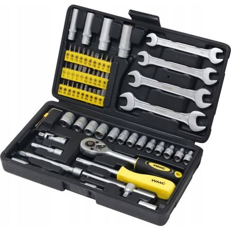62-teiliges 1/4"-Schraubenschlüssel-Bit-Set im Tragekoffer