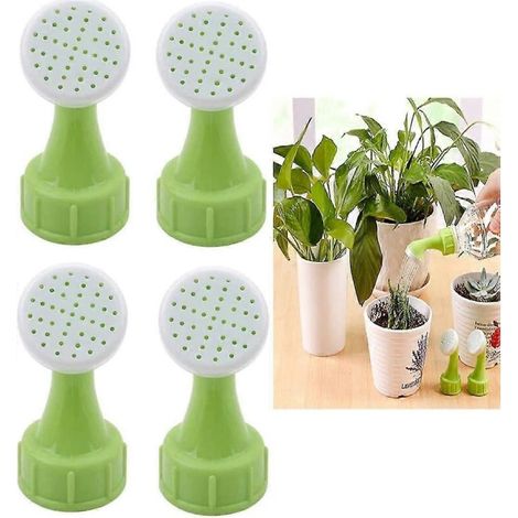 Lot de 4 arrosoirs à bouchon de bouteille, petits arrosoirs en plastique pour plantes, adaptés aux bouteilles d'eau, aux semis et à l'irrigation du jardin.-AquaForge (1/5)