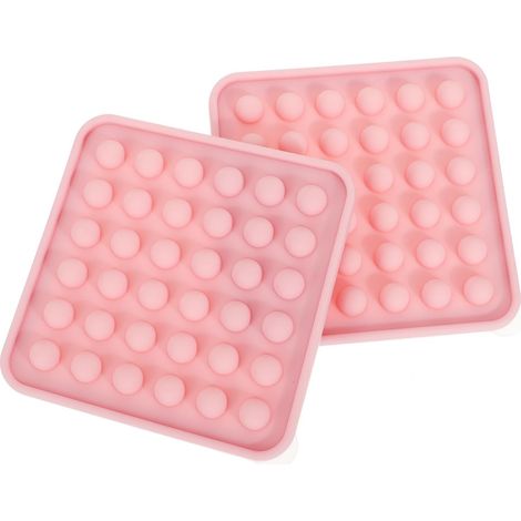 à Glaçons Créatif Mini Bac Glace Rond avec Couvercle en Silicone 2 Pcs (1/5)