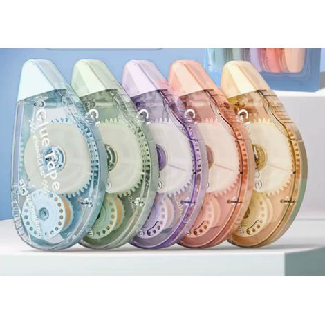 Rouleaux de film adhésif double face - 5 rouleaux de 20 m x 8 mm - Porte-ruban adhésif transparent - Accessoires de scrapbooking - Ruban adhésif pour scrapbooking photo/carte (1/3)