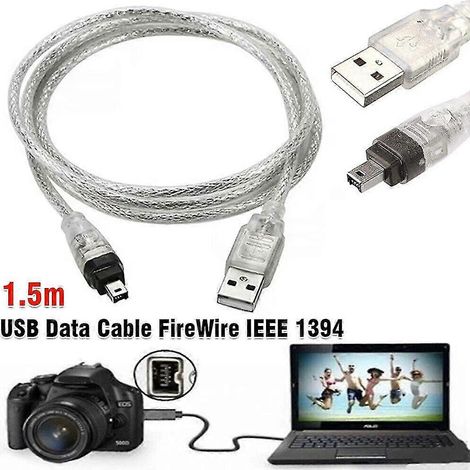 Câble FireWire IEEE 1394 vers USB pour montage vidéo sur PC avec caméscope Mini DV HDV