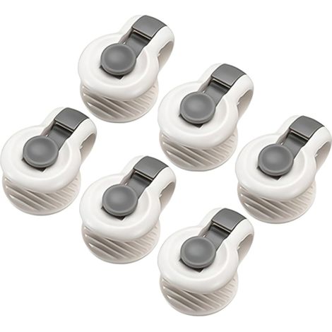 Set mit 6 rutschfesten Bettdeckenbändern in schlichtem Design mit Befestigungsclips, um ein Verrutschen zu verhindern. (1/5)