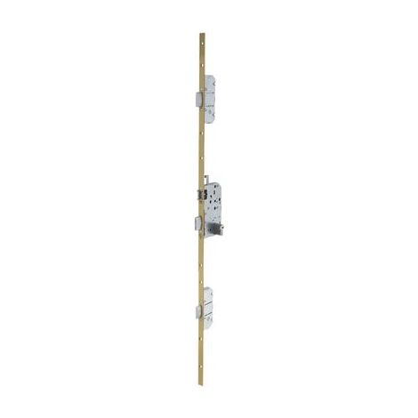 Vachette – Serrure électrique multipoint bronze gauche à fouillot – Clé I – Axe à 50 mm – Trilock 5000 A2P 1 étoile – Protection renforcée