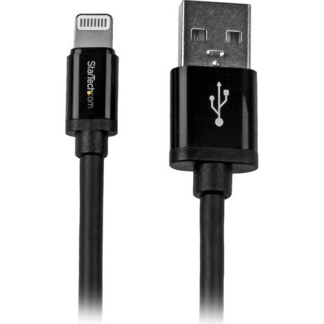 StarTech.com Cavo lungo connettore lightning a 8 pin Apple nero a USB da 2 m per iPhone / iPod / iPad (1/4)