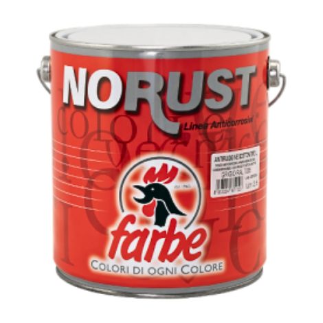 Fondo sintetico anticorrosivo Farbe primer per ferro 0.5-2.5L base solvente - Grigio - 2,5 lt