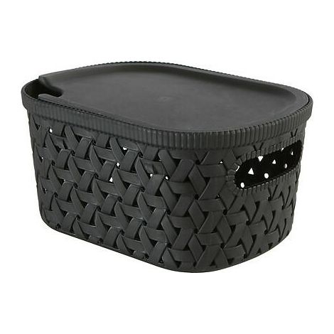 Cesta de almacenamiento Tressy de polipropileno negro de 2,3 L (1/3)