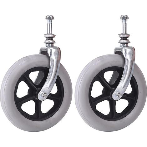 roulettes avant pour fauteuil roulant avec fourche avant, accessoires de remplacement pour fauteuils roulants, rollators et déambulateurs (taille : 7 pouces)