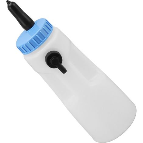 Biberon vertical de 2,5 L pour veaux, avec poignée et joint étanche, en PE, pour agneaux, veaux et autres animaux. (1/5)