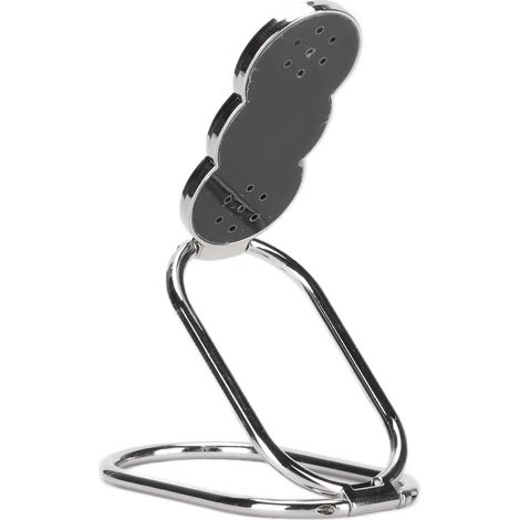 Ringförmiger Handyhalter mit Fingermulde, 360°-Drehung, Metallgriff, faltbare Halterung für magnetische Autobefestigung, silber (1/5)