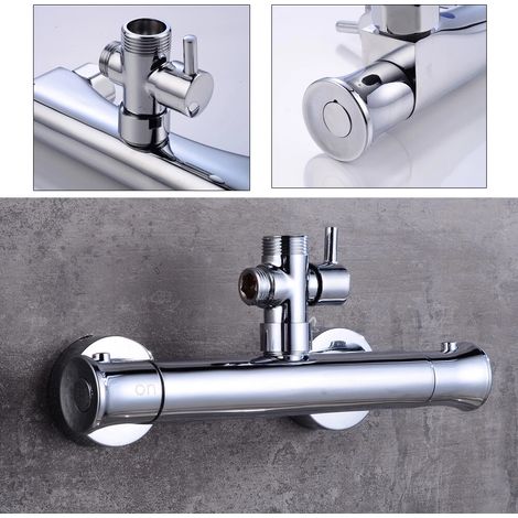 Brausethermostat Duscharmatur Mischbatterie Bad Messing Dusche Duschthermostat Armatur (1/5)