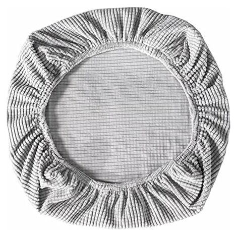 2 pièces Housses de chaise élastiques en spandex - Lavables - Pour chaises de bureau, salle à manger, bar, décoration de fête de mariage (argent) (1/5)