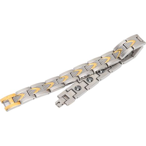 Bracelet magnétique en acier inoxydable pour soulager la douleur et prendre soin de sa santé (12 mm) (1/5)
