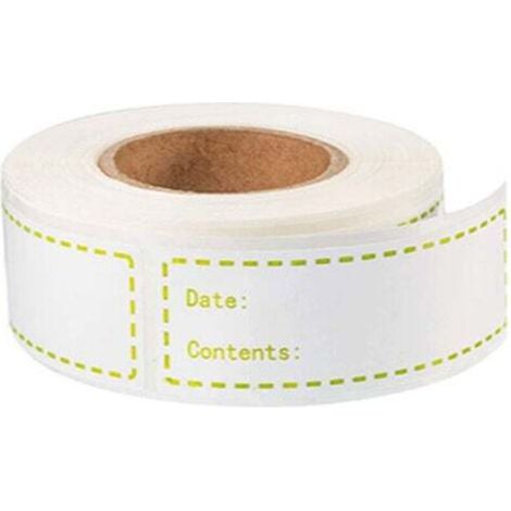 500 Blatt, 2,5 x 7,5 cm, selbstklebende, ablösbare Aufbewahrungsetiketten, umweltfreundliche Etiketten, Etiketten für das Einfrieren von Lebensmitteln, fettabweisend, leicht zu reinigen