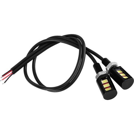 éclairages de plaque d'immatriculation universels 12 V pour voitures et motos, LED blanches