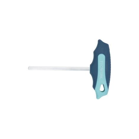Clé mâle coudée à poignée transversale pour vis à six pans creux 5mm longueur de lame 150mm acier S2 TECWERK (1/3)