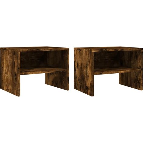 Maison Exclusive - Comodini Rovere Fumo 2 pz 40x30x30 cm Legno Multistrato