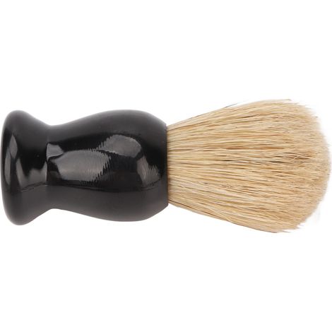 33251 Brosse à barbe/à raser avec manche en plastique laqué noir brillant en forme de vase (1/5)