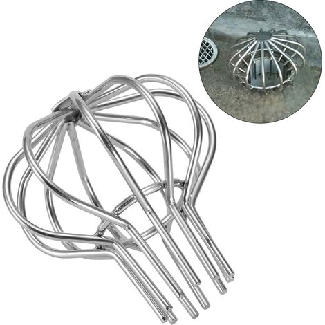 Tuyau d'évacuation des eaux pluviales en acier inoxydable, drain de sol anti-obstruction pour une utilisation intérieure et extérieure (tube 50) (1/5)