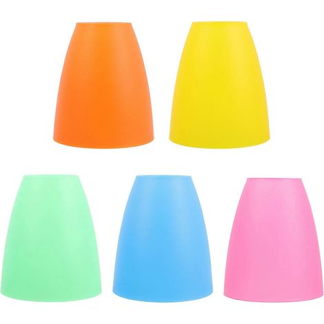 Lot de 5 abat-jour plats en plastique pour lampe de table, suspension ou applique murale (1/5)