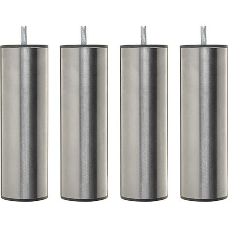 4 pieds cylindriques inox 19 cm