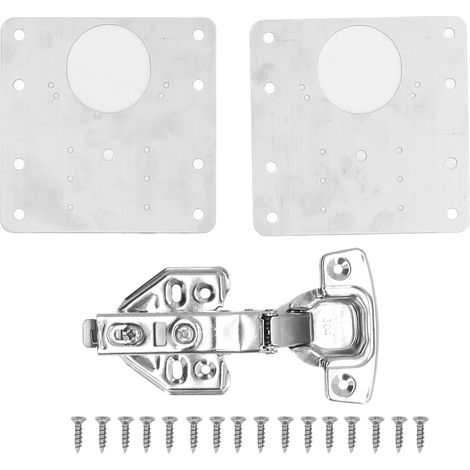 Kit de réparation de charnières pour meubles, en acier inoxydable, convenant aux portes de cuisine, aux étagères de meubles et aux armoires. (1/5)