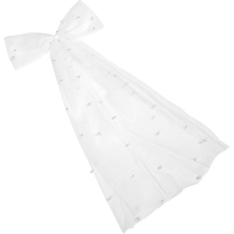 Pince à cheveux nœud papillon perle pour mariée (1/5)