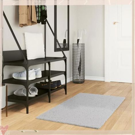 Tapis - VINGVO - HUARTE - poils courts effet fourrure - antidérapant - 60x110 cm (1/5)