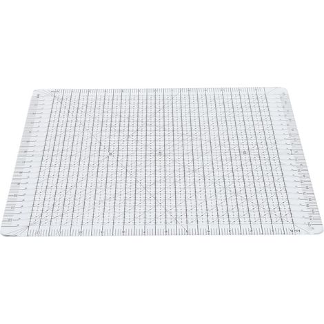 Règle de quilting de 30,5 cm de large en acrylique transparent, échelle précise, quadrillage noir, pour la couture et les travaux d'aiguille. (1/5)