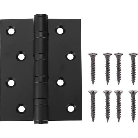 Charnière à ressort pliante plate en acier inoxydable pour porte (noire) (1/5)