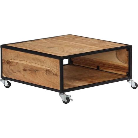 Table basse-Table Salon 70x70x32 cm Bois solide d'acacia 839293 (1/5)