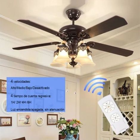 Kit di controllo remoto per ventilatore a soffitto, telecomando universale intelligente per ventilatore a soffitto e luce per Hunter's Harbor Breeze (1/4)