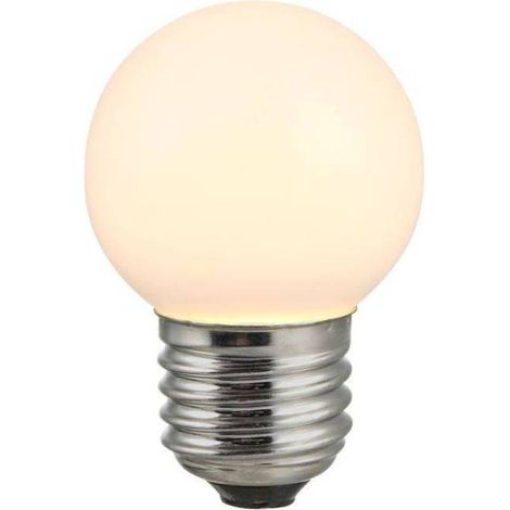 Ampoule Guinguette Plastique opaque 2W filament LED E27 Blanc Chaud 3000K G45 100lm (1/3)