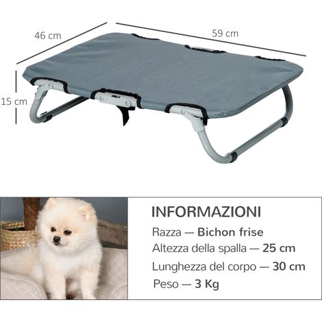 Panier pliable pour chien en acier et tissu Oxford (convient à une utilisation intérieure et extérieure), 59 x 46 x 15 cm, gris (1/5)