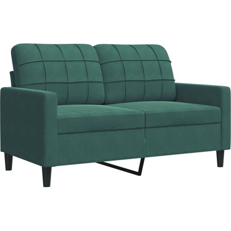 Canapé à 2 places,Sofa pour Salon,Banquette Vert foncé 120 cm Velours CFW527013 (1/5)