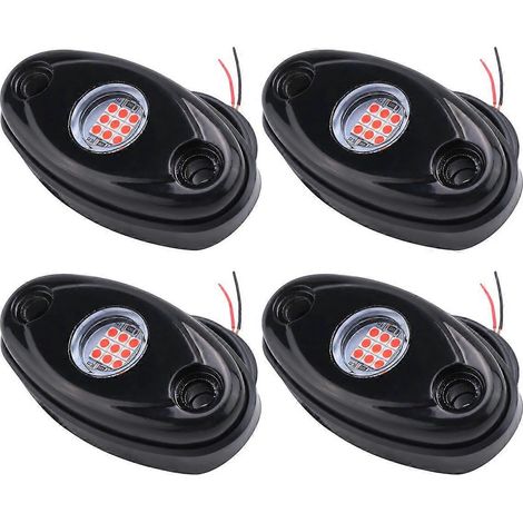 Set mit 4 wasserdichten LED-Scheinwerfern für den LKW-Unterboden (rot) (1/5)