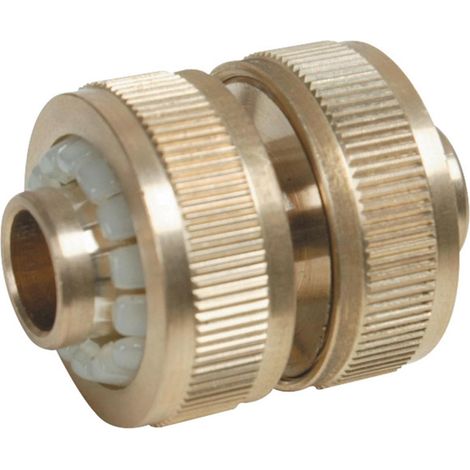 Dapetz ® 1/2 Inch Garden Hose Quick Connector Brass Quick Hose End Connector Quick Repair Damaged Leaky Adapter Garden Water Irrigation Connector for Hose Pipe (1/5)