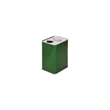 LATTINA PER OLIO RETTANGOLARE VERDE LT.3- - lt.3 - cm.15x12x20,5h. (bancale pz.384) - 8 pezzi