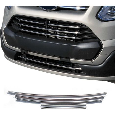 OMAC Moulure de Grille de Calandre Compatible avec Ford Transit Custom 2013-17, Garniture Baguette de Calandre en Acier Inoxydable Argent (1/5)