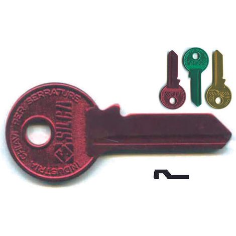 Chiavi per cilindri viro 5 spine grandi vi081u - vi081u sx ultralite verdi