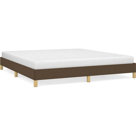Maison Exclusive - Giroletto senza Materasso Marrone Scuro 180x200 cm Tessuto (1/5)