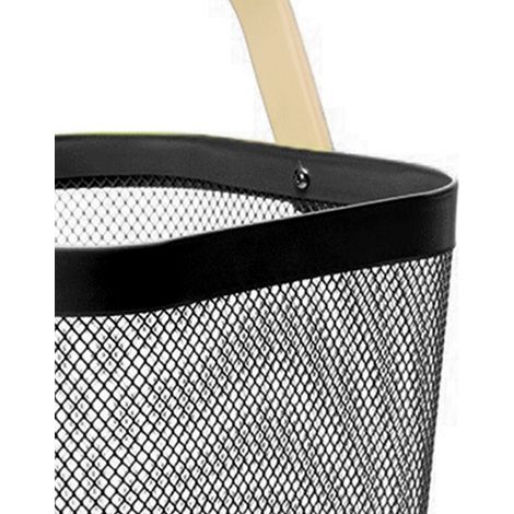 Panier en fer noir pour fruits et légumes, rangement cuisine et salle de bain, panier à main avec égouttage, lot de 1, style Reixatuo (1/3)