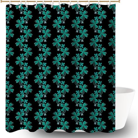 Rideau de douche tissu polyester 180x180 imperméable voile de douche pour maison de vacances au bord de la mer (1/5)