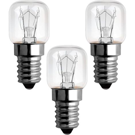 Ampoule Four 15W 300 Degres E14, AC220V-240V, Ampoule Incandescence E14, Blanc Chaud 2700K, E14 Petit Culot à Vis Pygmy Lamps Pour Micro-ondes, Four, Lampe à sel, 3 Unité (1/5)