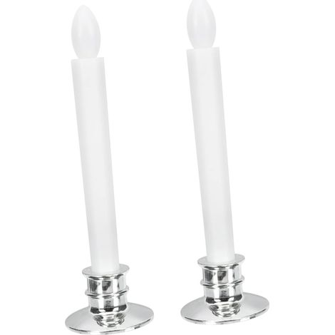 2pièces Bougies LED Électroniques avec Support Décoration (1/5)